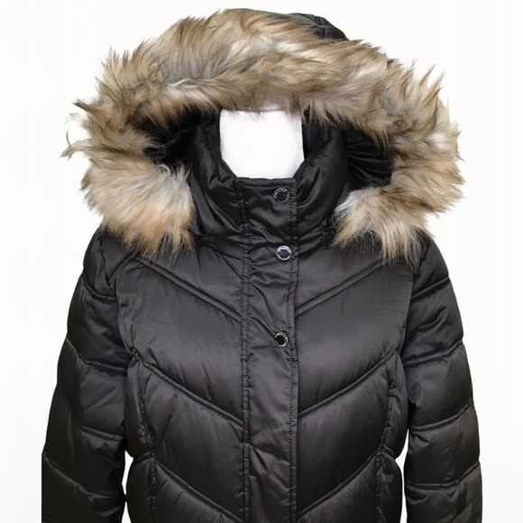 Kenneth Cole Faux Fur Puffer Hooded Parka/Coat - L - Picture 11 of 17